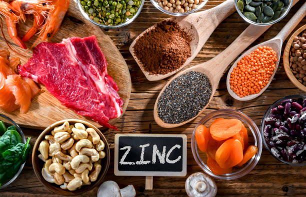 Iron-rich foods including leafy greens and legumes